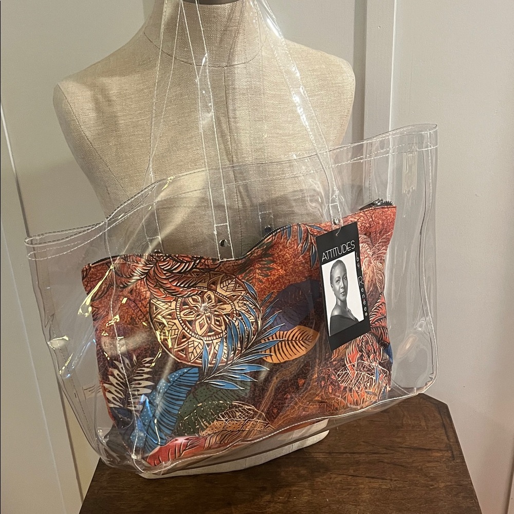 Attitudes by Renee Clear Tote with Vibrant Insert